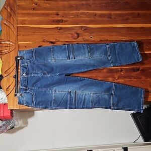 Cato hi rise cargo sale denim jeans